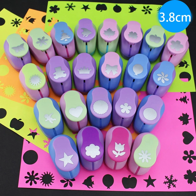 

3.8cm Free Ship Flower Furador Diy Paper Cut Eva Foam Maker puncher Scrapbooking labor saving kid hole punch DIY handmade