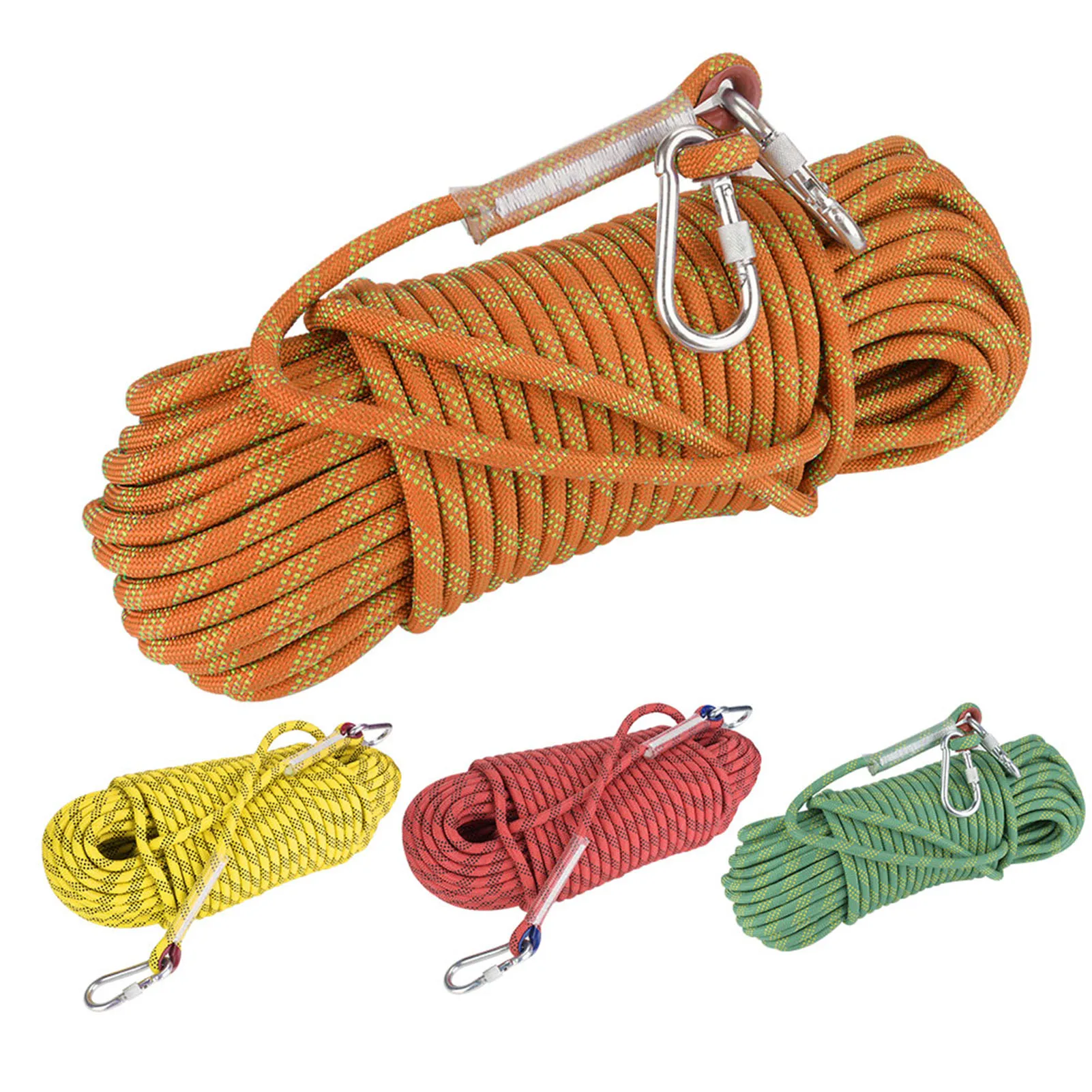 30m Outdoor Rock Climbing Escape Rope 12mm Diameter Safety Survival Cord Climbing Rope Safety Survival Cord Rock Climbing Rope