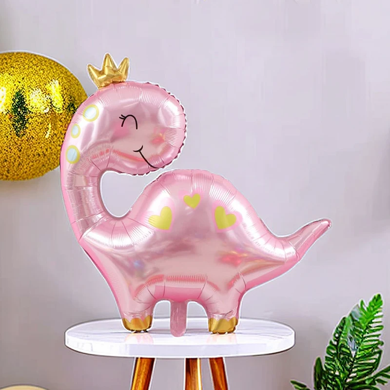 Pink Birthday Dinosaur Aluminum Film Balloon For Children\'s Party Decoration Dinosaur Style Balloon Cute Gift For Children