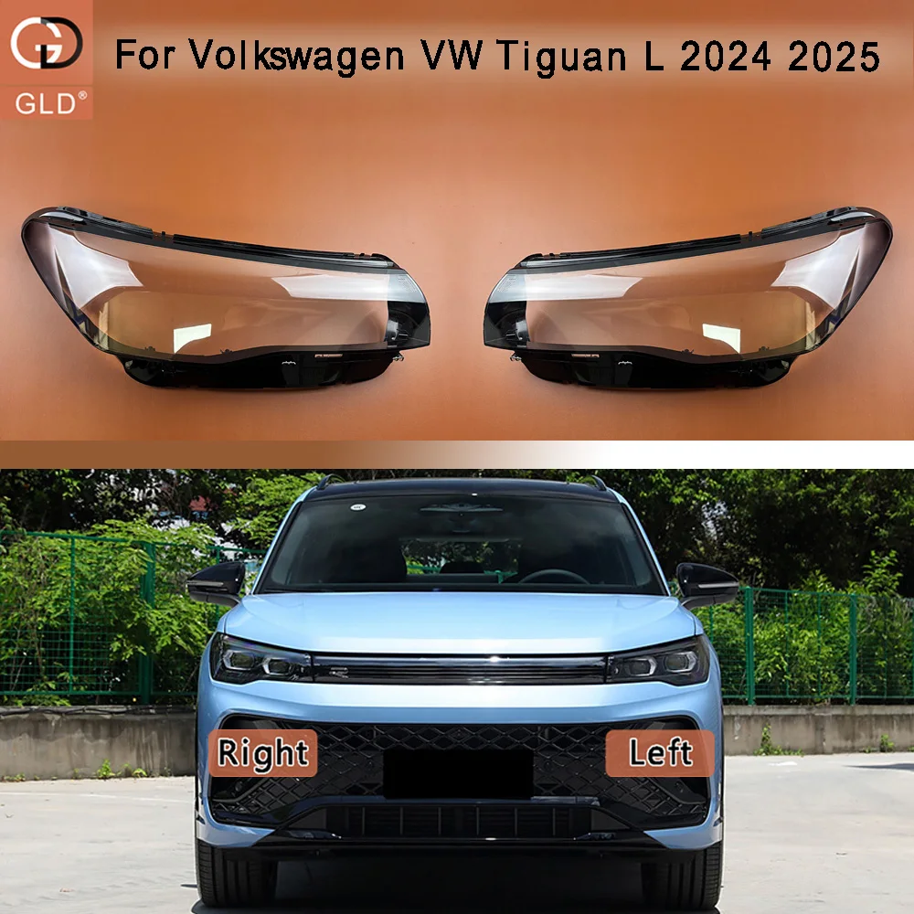 

Car Front Headlight cover For Volkswagen VW Tiguan L 2024 2025 Car Front Headlight Cover Lampshade Lampcover Caps Headlamp Shell