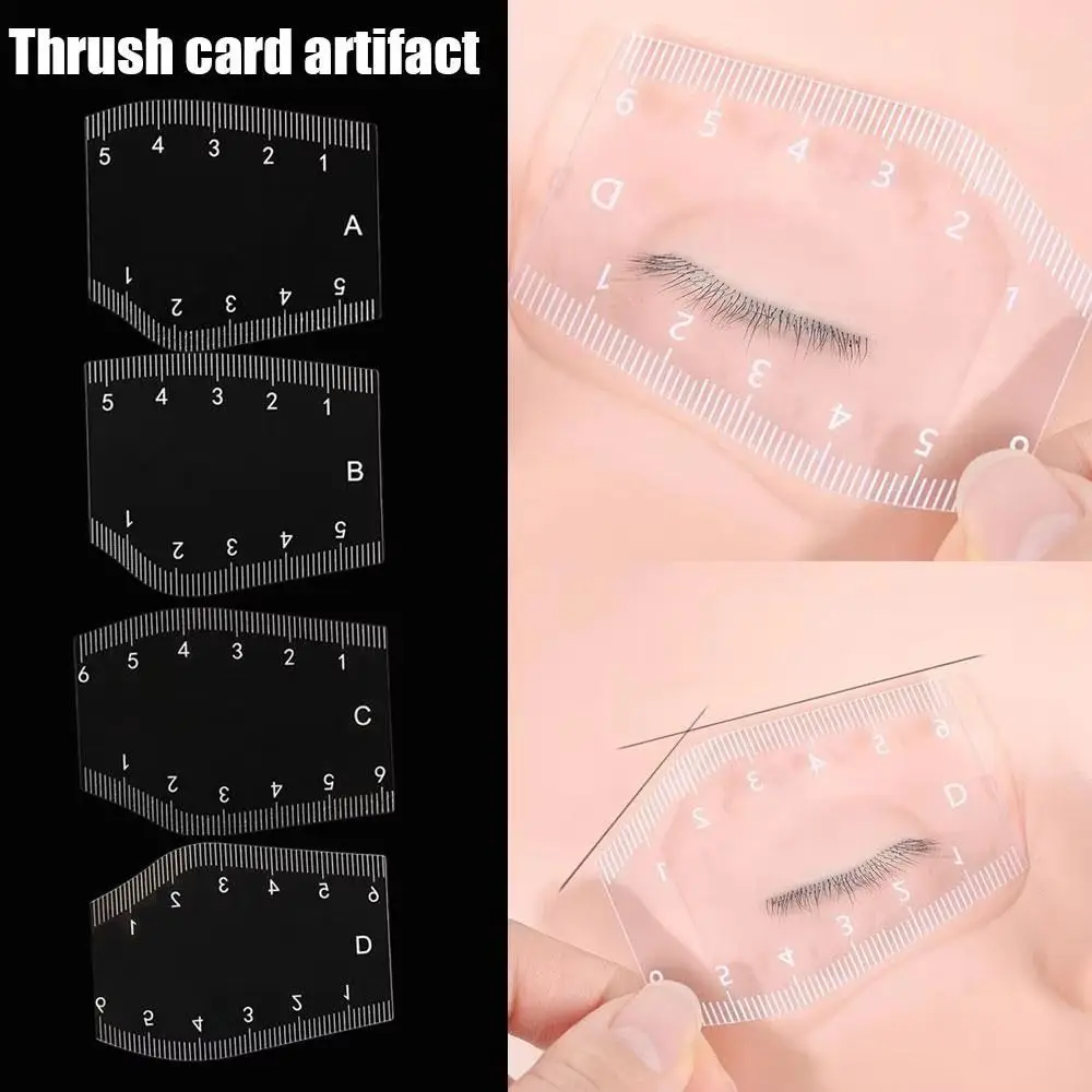 5Pcs Flexible Rulers Brow Shaping Stencil Transparent Multi-Style Eyebrow Mapping Ruler Reusable Precise Shaping