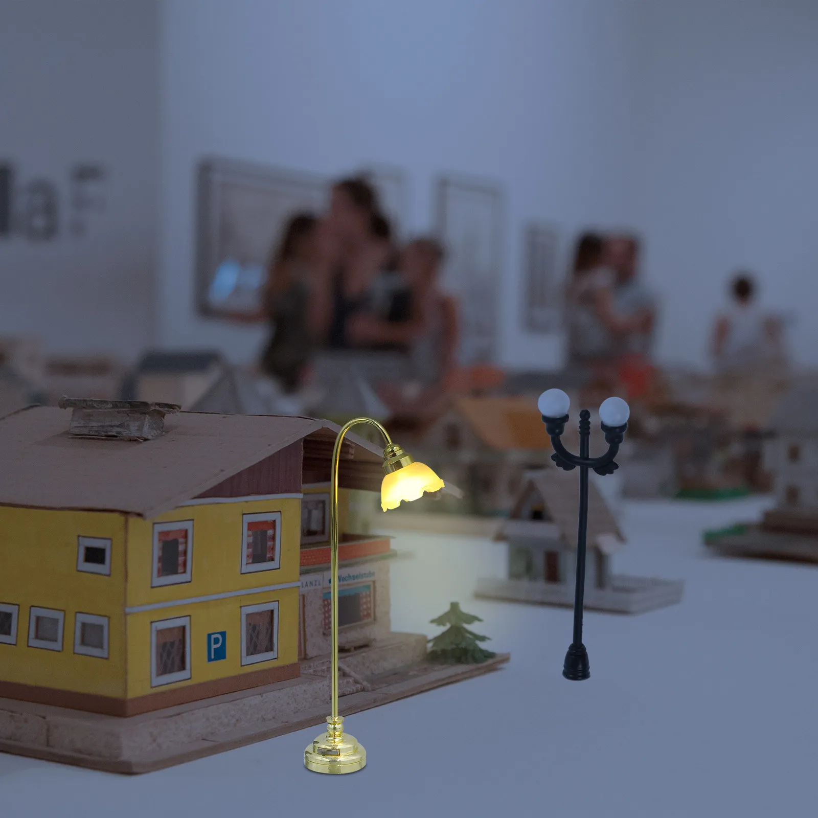 

Mini Floor Lamp Mini Small Decorative House Light Miniature Bedside Lamp Accessory for Dollhouse Decor House Floor Light