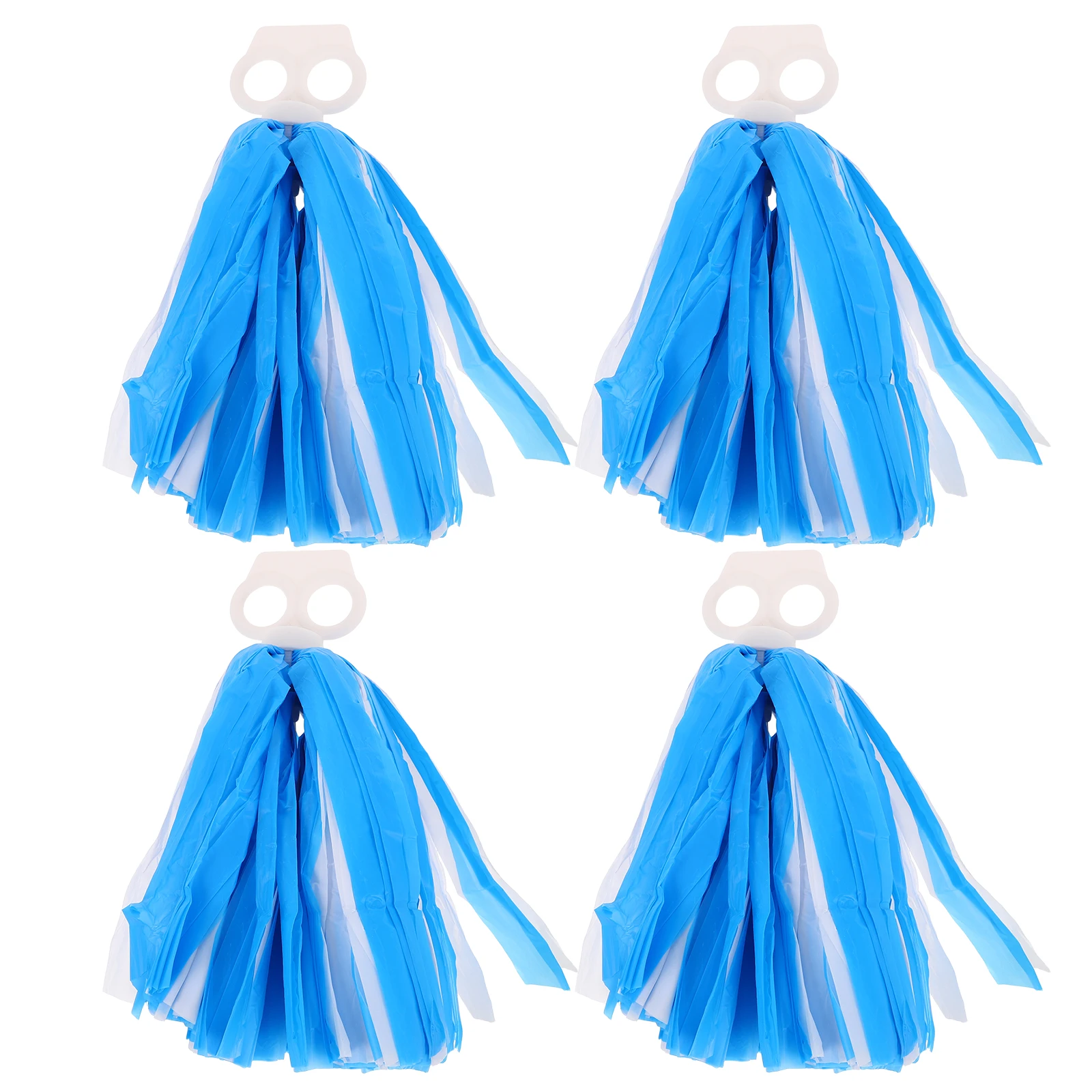 

4pcs Cheerleading Pompoms Matte Finish Cheerleader Pom Poms Finger Ring Handle Women Girls Dance Props Sports Team Spirit