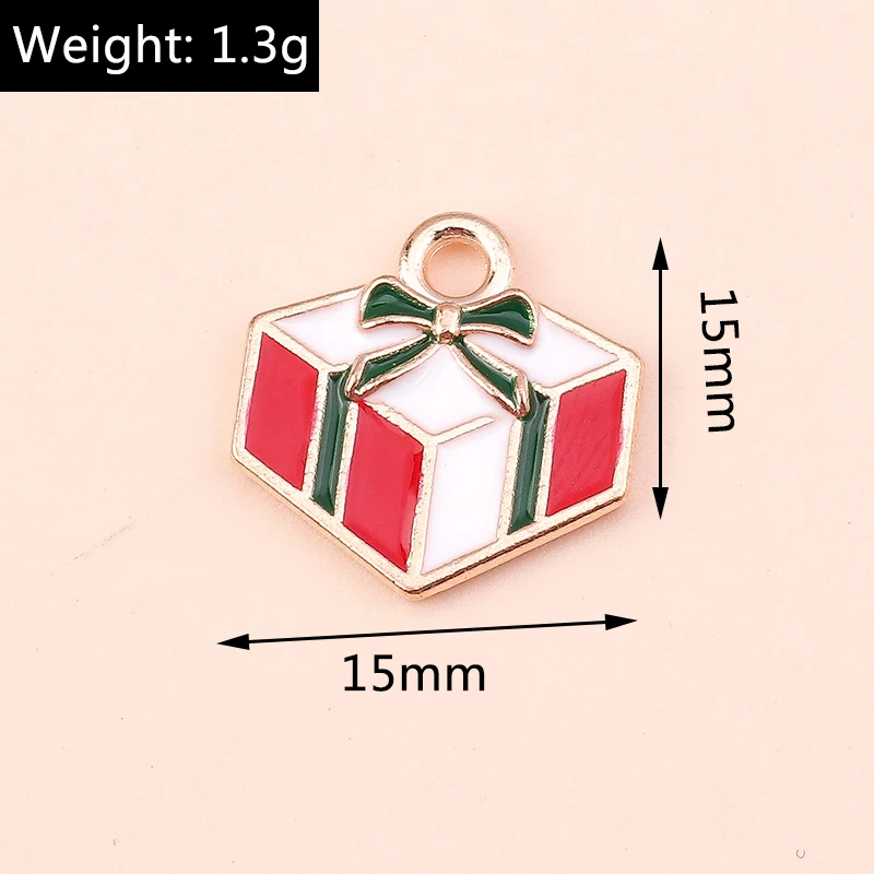 10 Stück Mix süße Weihnachtsmann Charms Emaille Weihnachten Schneemann Stiefel Charms Anhänger für Schmuckherstellung DIY Ohrringe Halskette Geschenke – Detail 24