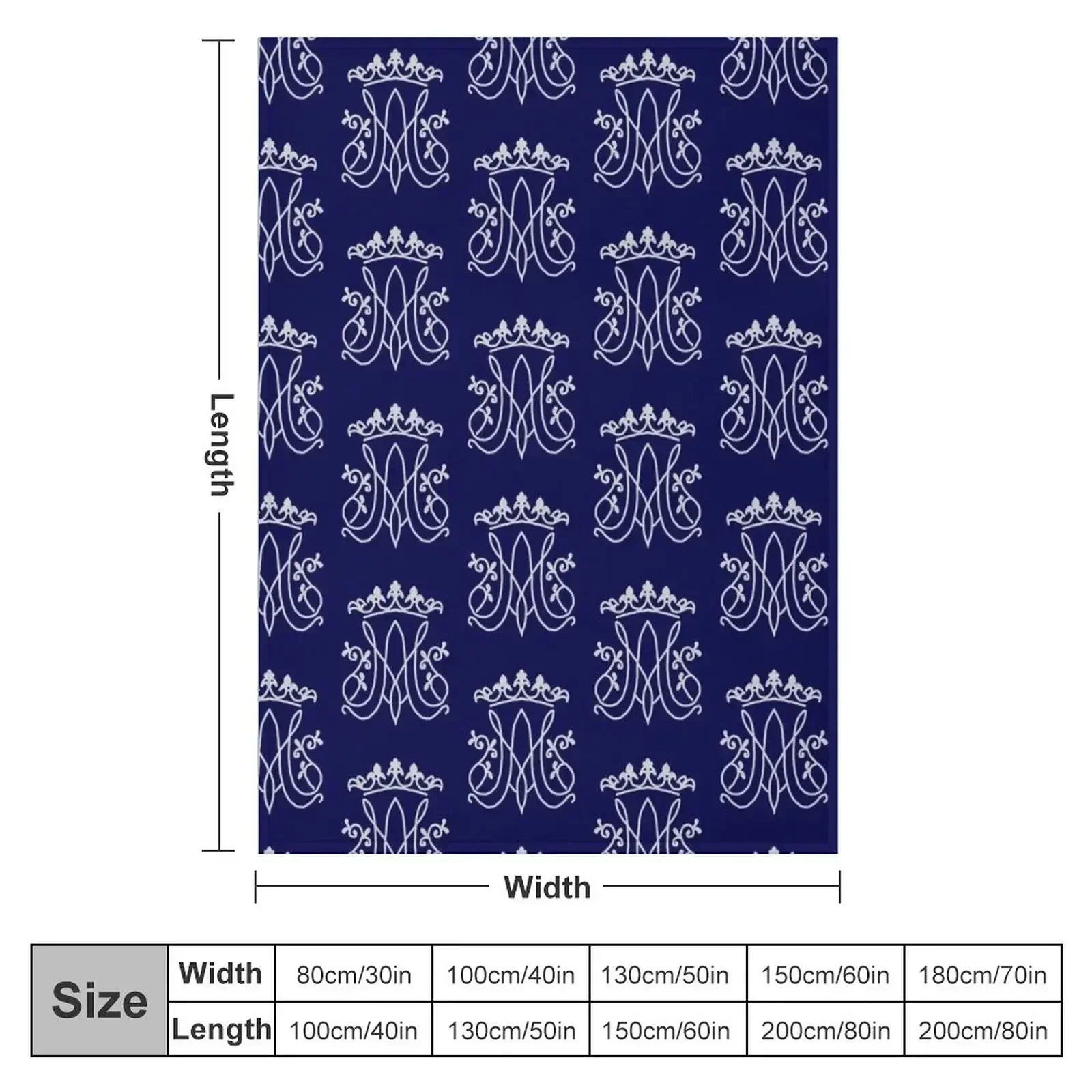 Ave Maria monogram Throw Blanket couch cozy soft plush fuzzy picnic outdoor blanket