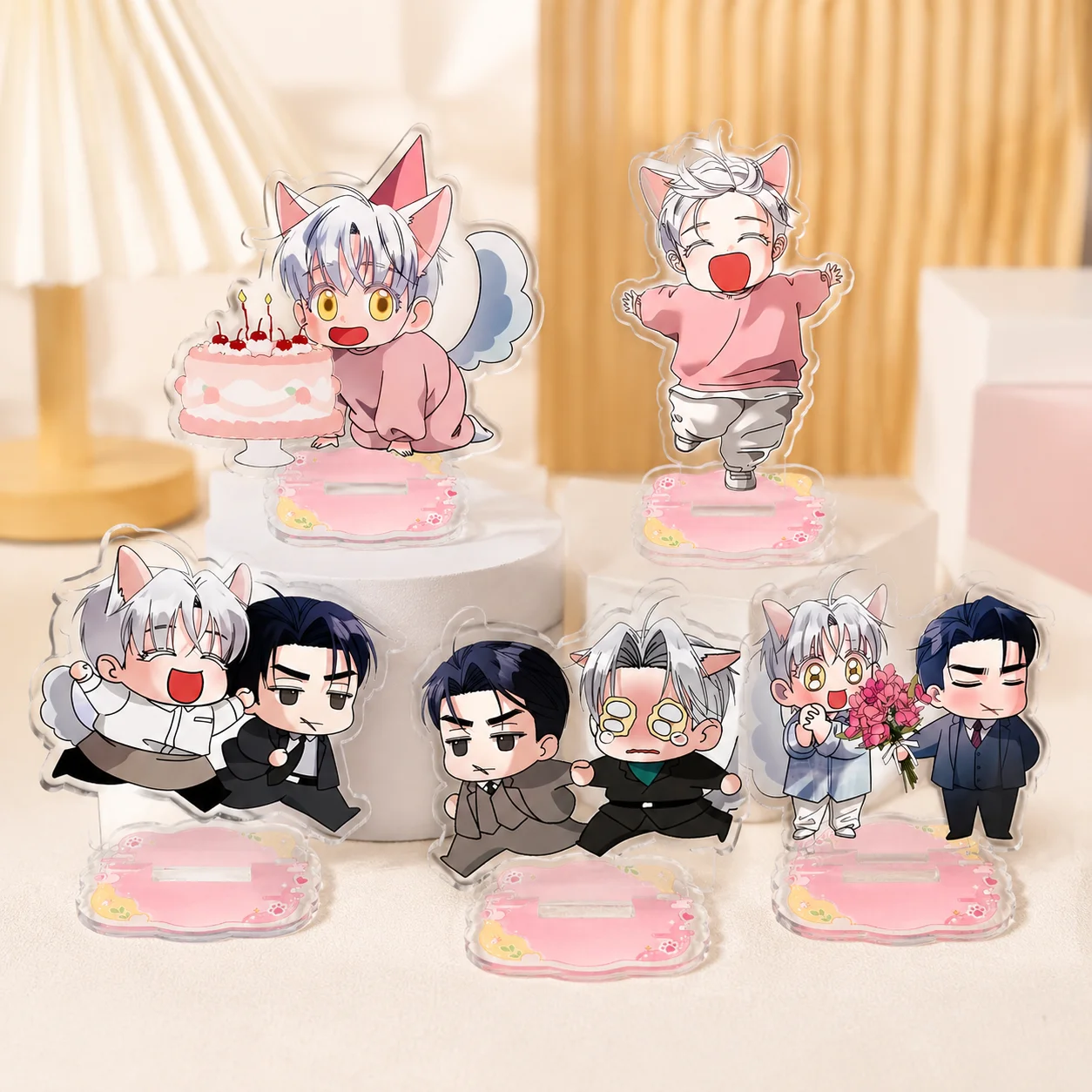 Anime You Are So Lovely Ha Eun Baek On Q Version New 10cm Acrylic Stand Keychain Desktop Ornament Bag Pendant Collectible Fan