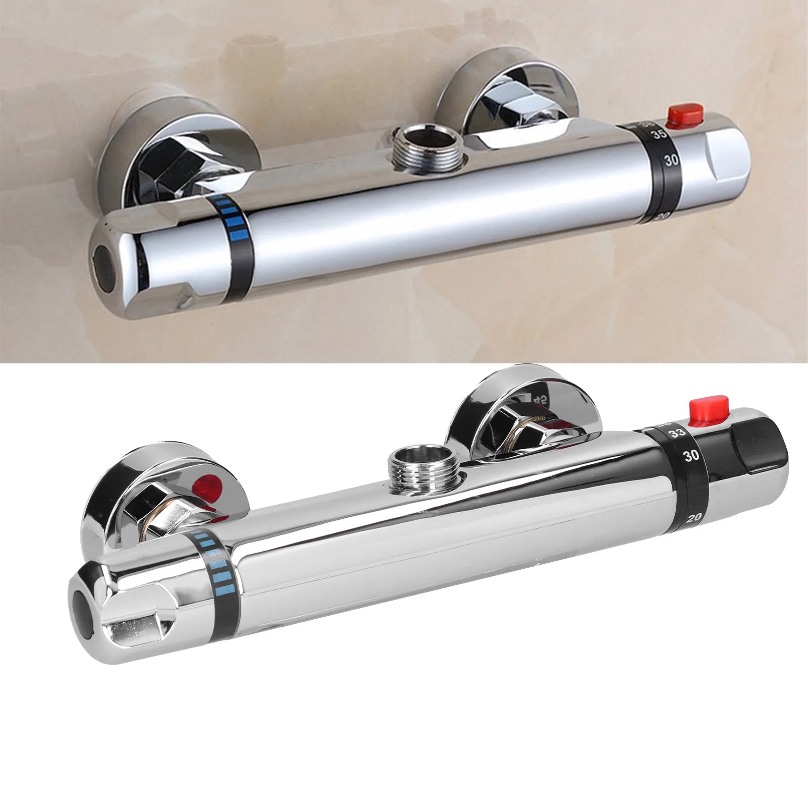 

3/4inch Brass Thermostatic Shower Valve Constant Temperature Hot Cold Water Mixer Valve Bathroom Accessory