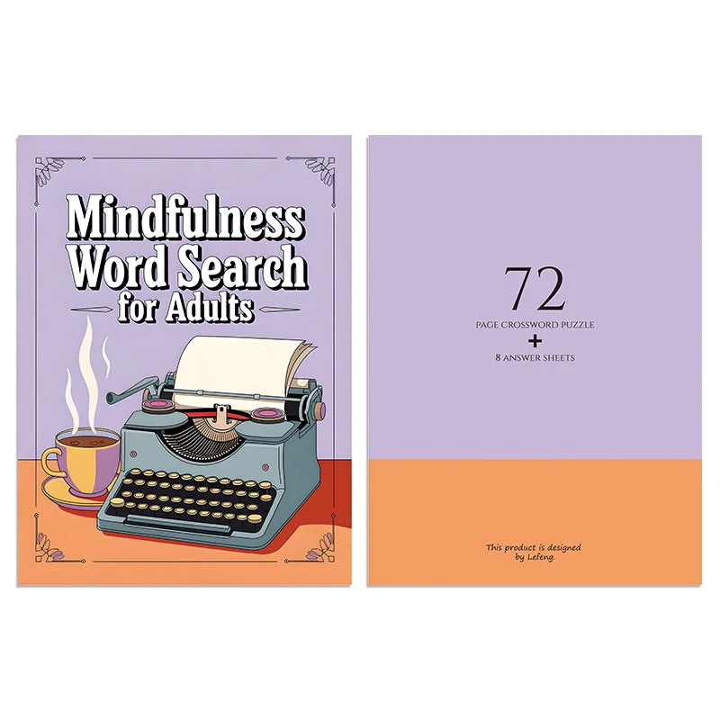 Mindfulness Word Search Book For Adults With Solutions Stress-Relieving Puzzle Notebook Perfect For Daily Relaxation