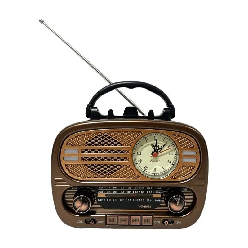 Reliable-Retro Pointer Clock Radio Bluetooth Speaker TF Music Player,Retro Pointer Clock Radio Bluetooth Speaker TF Music Player