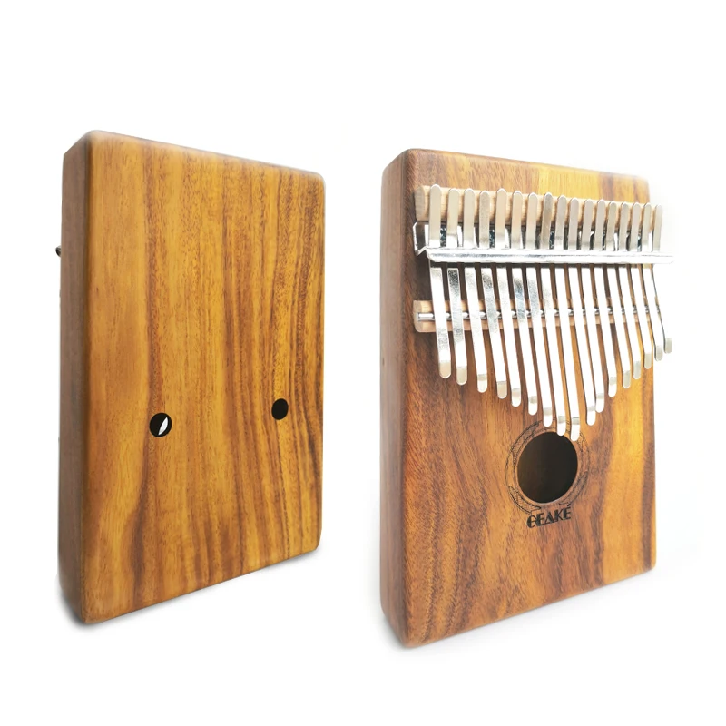 Kalimba Thumb Piano Solid Mahogany Body Portable Mbira Finger Percussion Instrument for Adults & Beginners Home Learning