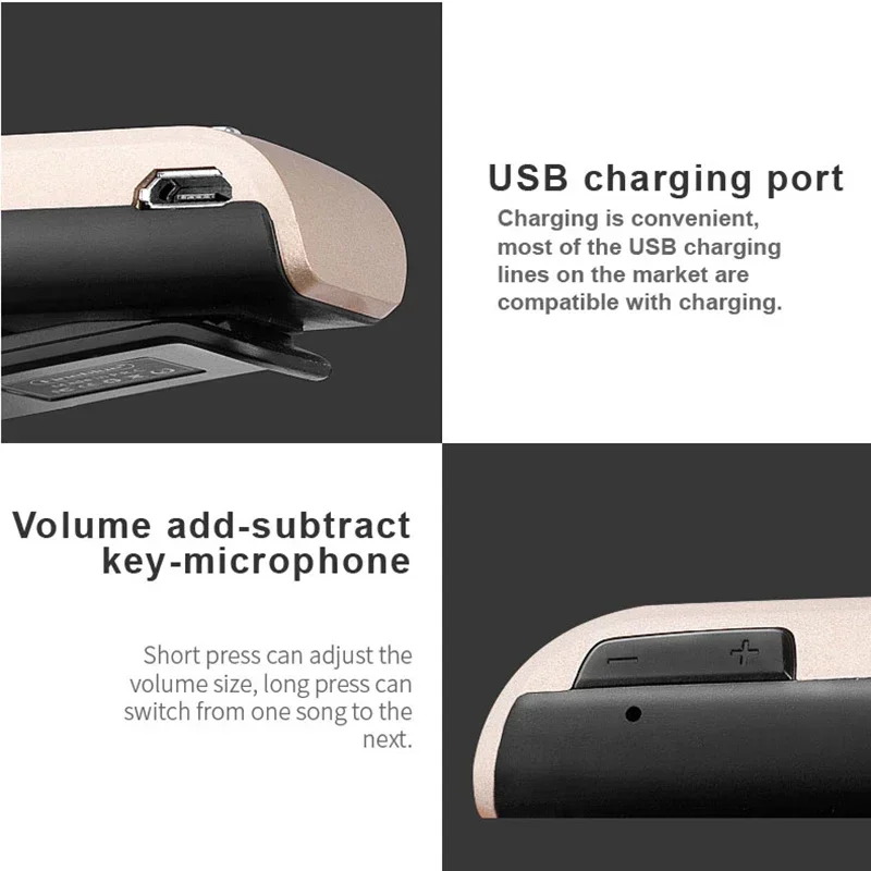 FINEBLUE F-Plus Auricolare Bluetooth Auricolari vivavoce wireless Chiamate Ricorda Vibratore Indossare Clip Driver per telefono con microfono