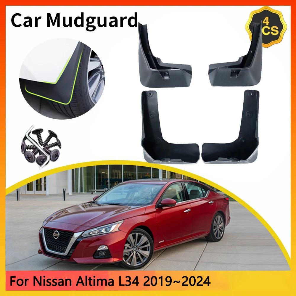

For Nissan Altima L34 MK6 6th 6Gen 2019~2024 2020 2021 Car Mudguards Mudflap Mudguard Splash Guards Mud Flaps Fender Auto Parts
