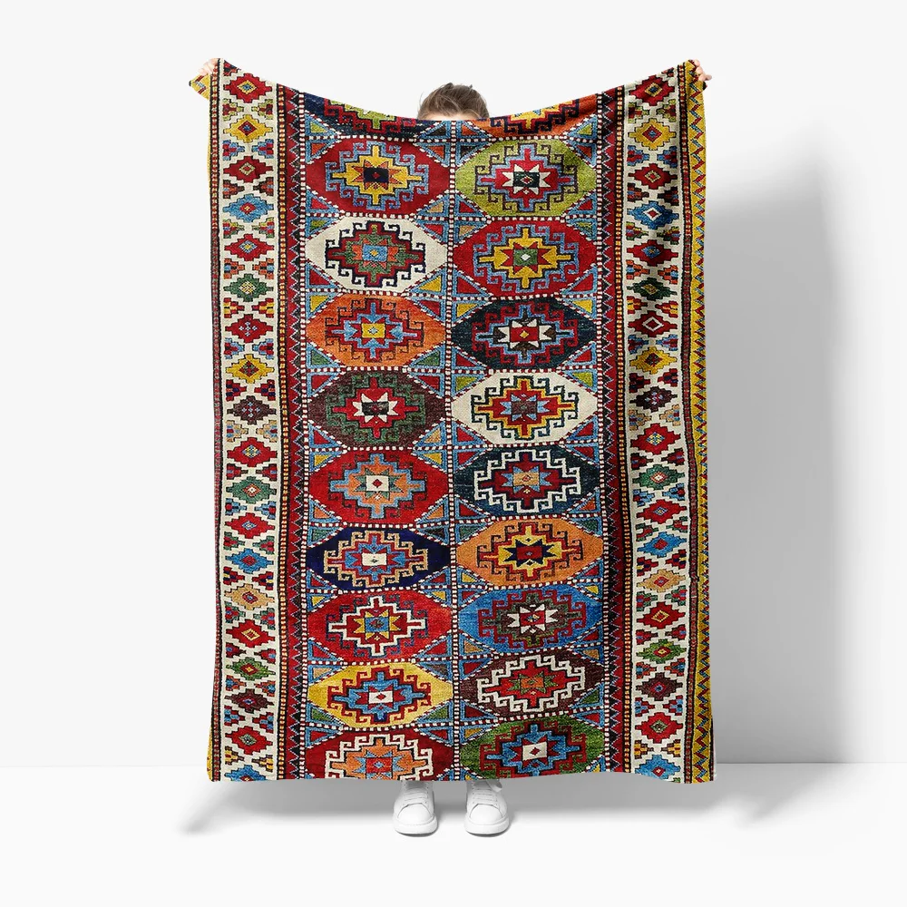 

Красочный этнический ковер Килим ручной работы, шерстяной ковер, коврик для кровати, декоративное напольное покрытие, домашний текстиль