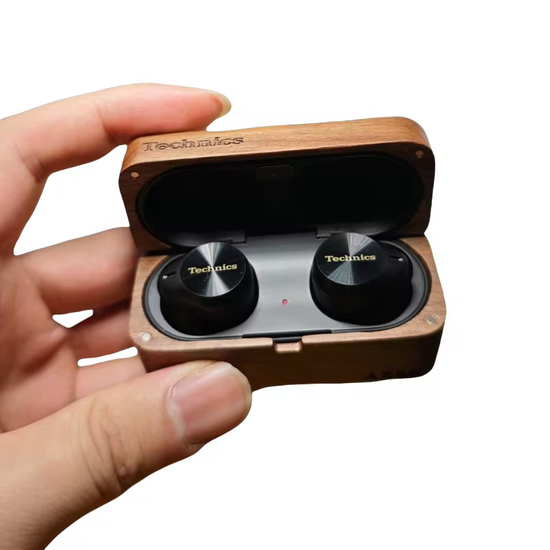 Walnut wood earphone protective case suitable for Panasonic Technics AZ80 wireless Bluetooth earphone Ghibli