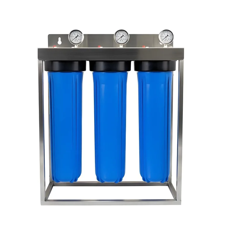 

20 Inch Big Blue Water Filter Housing 3 Stage Water Filtration System Can Be Matched with Uv /pressure Gauge