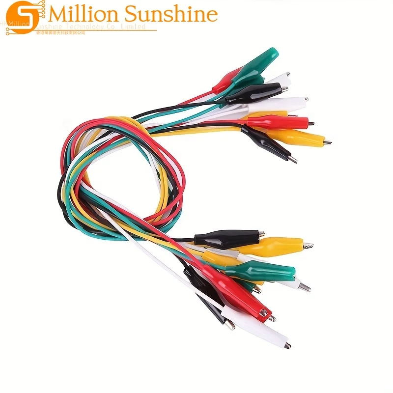 Alligator Clips Electrical DIY Test Leads Alligator Double-ended Crocodile Clips Roach Clip Test Jumper Wire 46CM 1Set / 10PCS