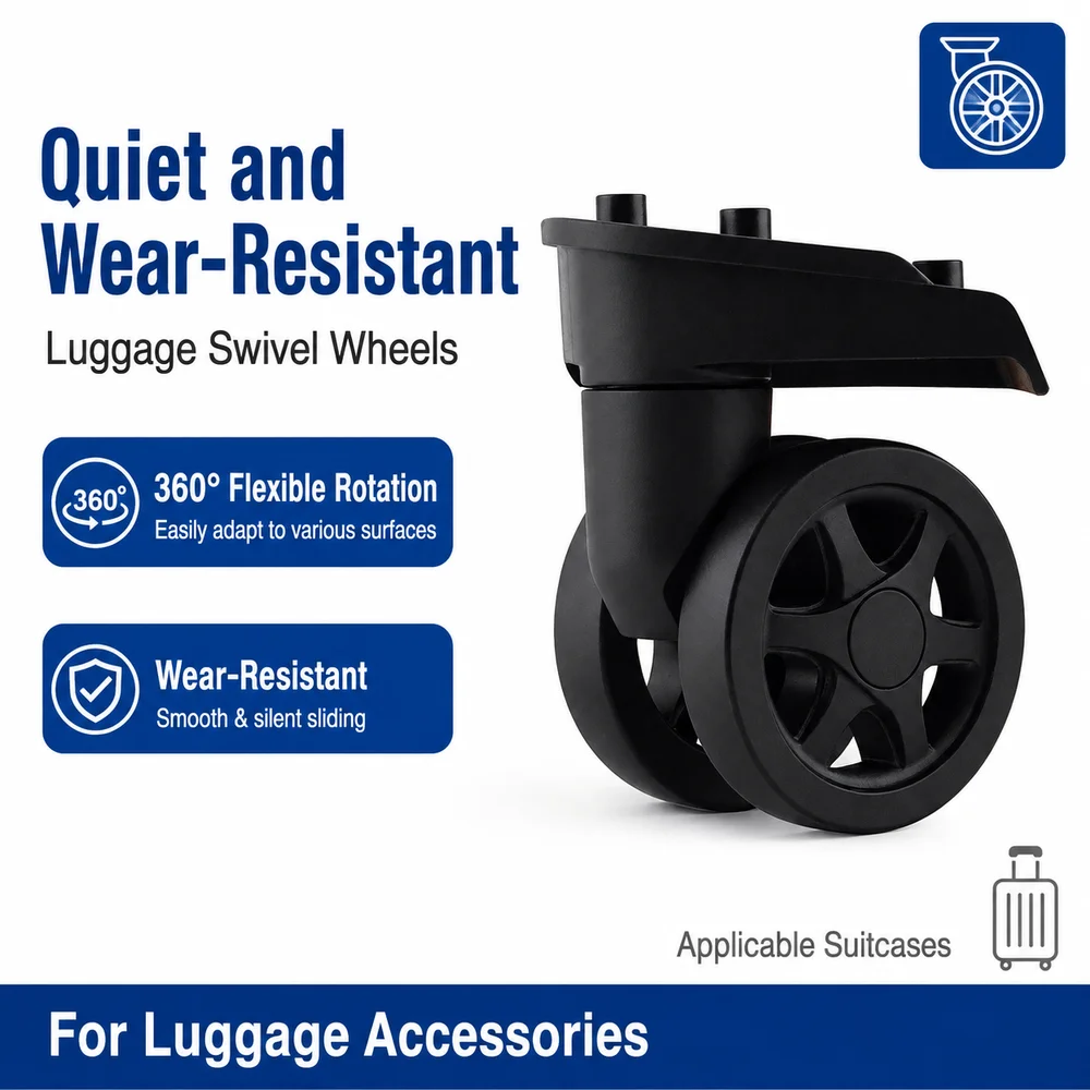 Universal Luggage Wheels For Samsonite 44D AZ5 360° Swivel Caster Smooth Rolling Noise Reduction Replacement Roller Parts