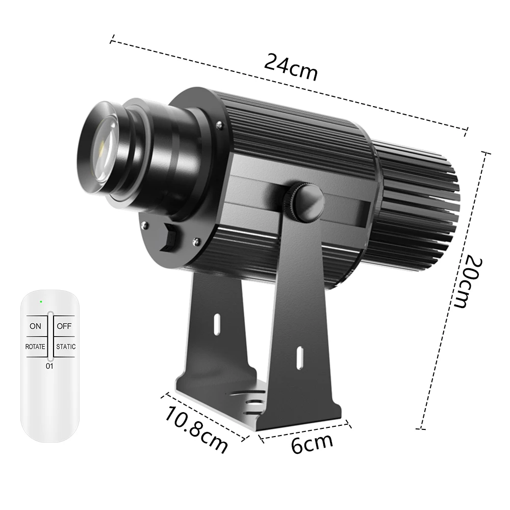Custom Logo Gobo Projector Advertising Light IP67 Rotating Images Lense Stage Outdoor Waterproof Shop Show Bar Hotel Entrance