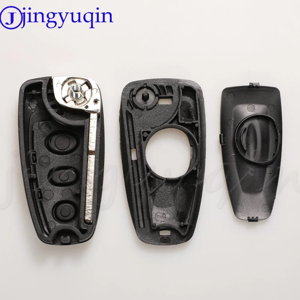 jingyuqin 3-przyciskowy składany kluczyk samochodowy do Ford Focus Mk1 Mondeo Transit stylizacja smart key cover Case Fob