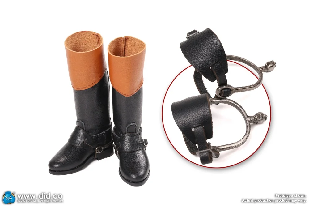 

DID N80179 Soldier Doll Imperial Series Napoléon Toys Model Long Hollow Boot Shoe with Spur Waist Belt Accessories For 12" Doll