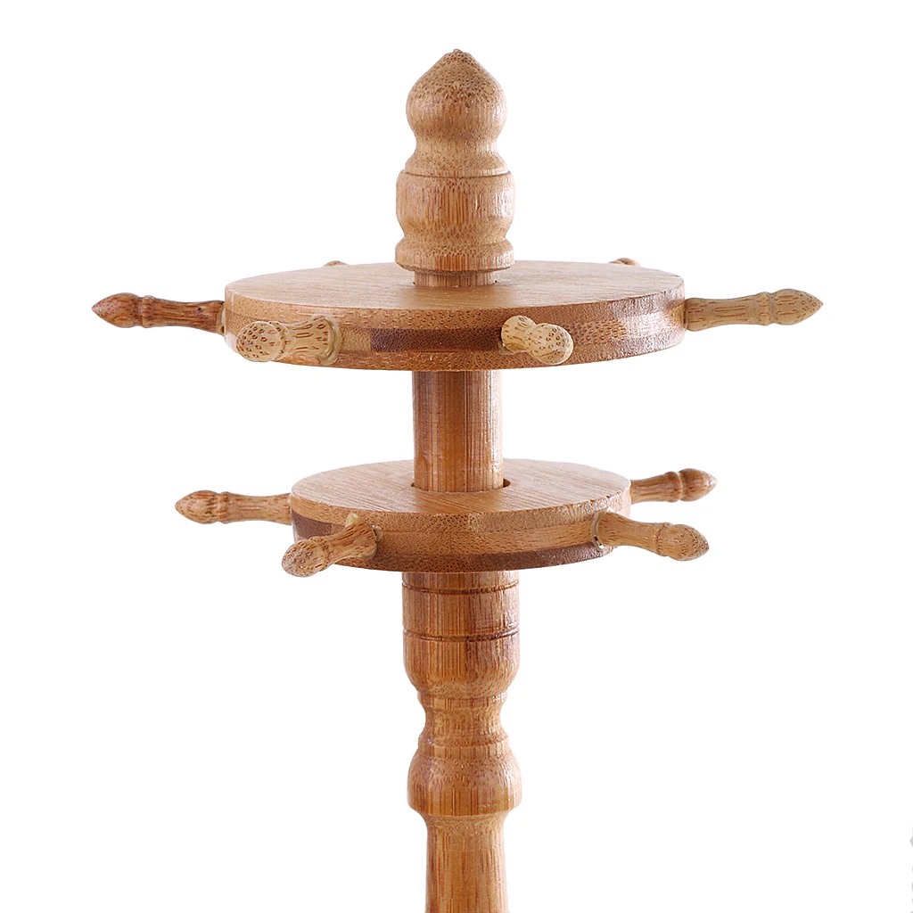 11-poliger chinesischer Pinsel-Federhalter, Kalligraphie-Rack, rund, aus Holz