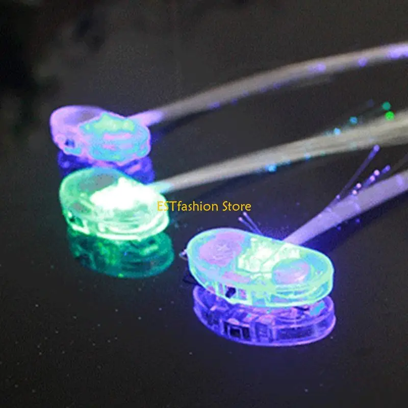 y5gc-10-個-led-ライトアップ光ファイバーヘアエクステンションクリップ点滅バレッタヘアピン