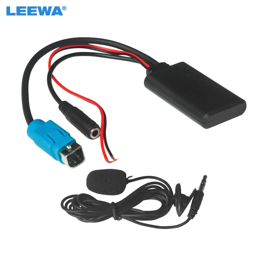 

LEEWA 5pcs Car Audio Radio Wireless Bluetooth Module Receiver Music AUX Adapter For KCE-237B 123E/101E/102E/105E/117J/305S Cable