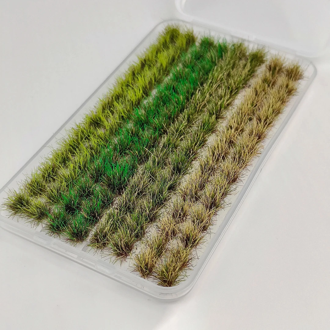 

8mm Grass Cluster Scene Model Miniature Vegetation Materials Diy Railway Sand Table Lawn Layout Kit Diorama Accessory 120pcs/box