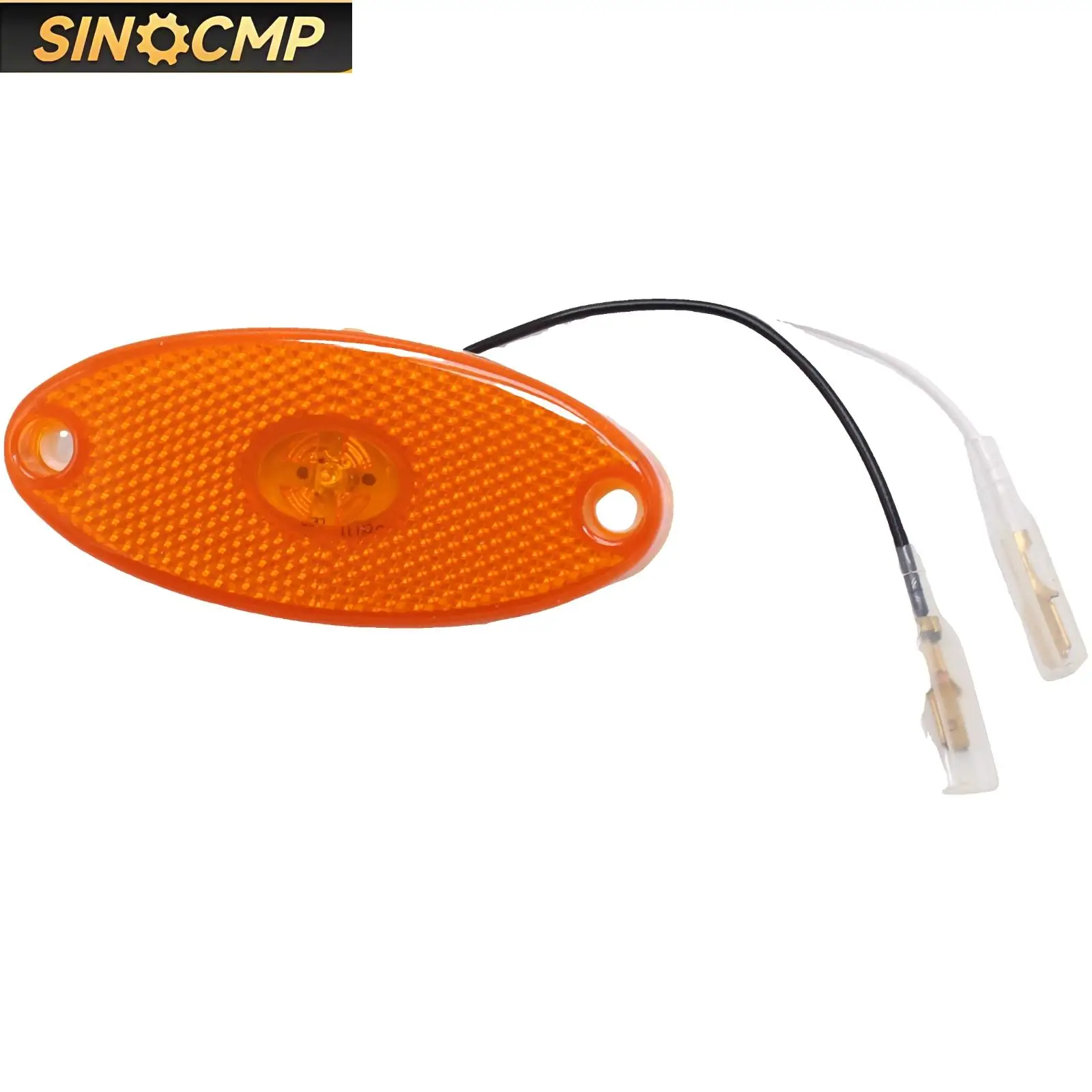 

1 шт. Янтарный овальный светодиодный боковой габаритный фонарь для универсального применения 12 В 1 Вт, вход 85 мм, монтажные центры, автомобильные детали