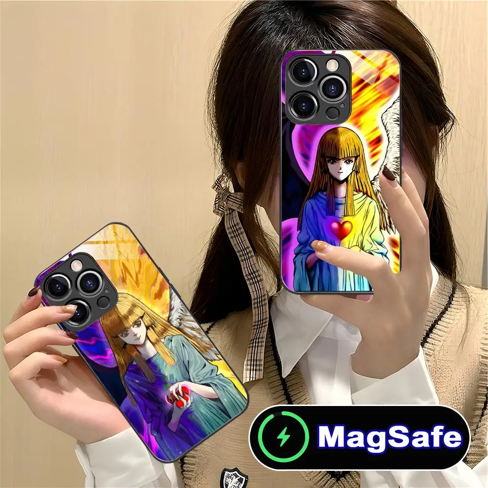 

Чехол для телефона Yugioh Change of Heart для iPhone 17, 16, 15, 14, 13, 12, 11 Pro Max Plus Mini MagSafe, стеклянный цветной чехол, роскошный чехол