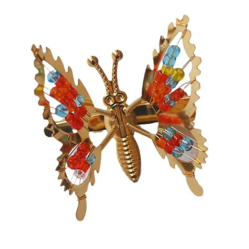 12 Stück 3D-Bewegliche Schmetterlings-Haarspangen Metall-Haarschmuck mit Beweglichen Flügeln Haarspangen für Frauen, Mädchen und Kinder – Detail 4