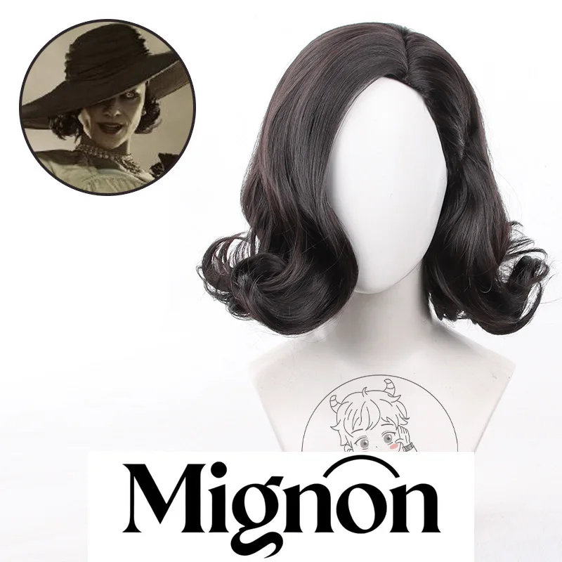 

Resident Evil Village Alcina Dimitrescu Косплей Парик Леди Dimitrescu Хэллоуин