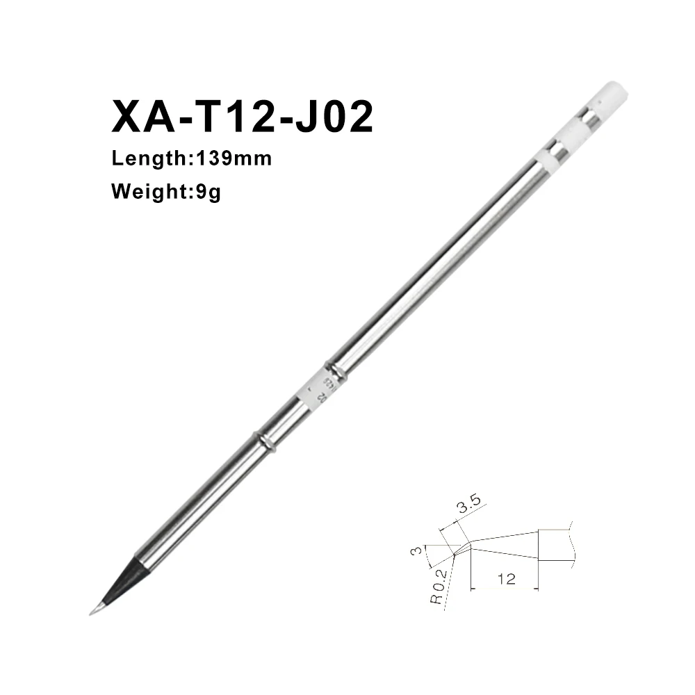 Puntas de soldador de alta calidad, puntas de soldador de la serie XA-T12, J02/ILS/BC2/K/KU, 1 ud.