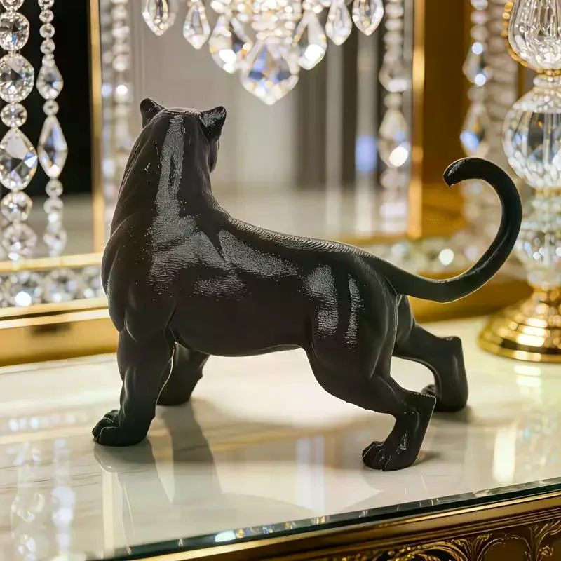 Car Dashboard Decor: 1 PCS 3D Printing Panther Statue Desktop Decoration Creative Gift Car Dashboard Home Decor