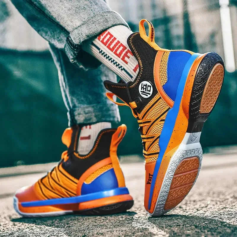 Son Goku luksusowe męskie buty do biegania Anime buty koszykowe oddychające Streetwear trampki Outdoor Sports siłownia buty do tenisa