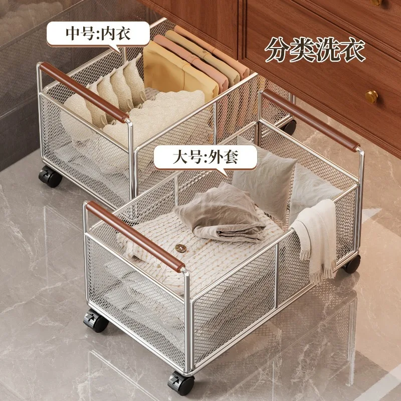 Large Capacity Under-Sink Laundry Basket, Household Storage for Dirty Clothes, Collapsible Hamper for Bathroom