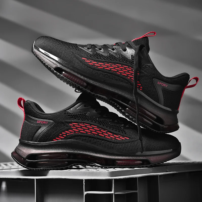 أحذية رياضية عالية الجودة الذكور الاتجاه الأحمر منصة حذاء كرة السلة الرجال عادية الأبيض رياضة المشي أحذية رياضية الرجال المدرب 2025
