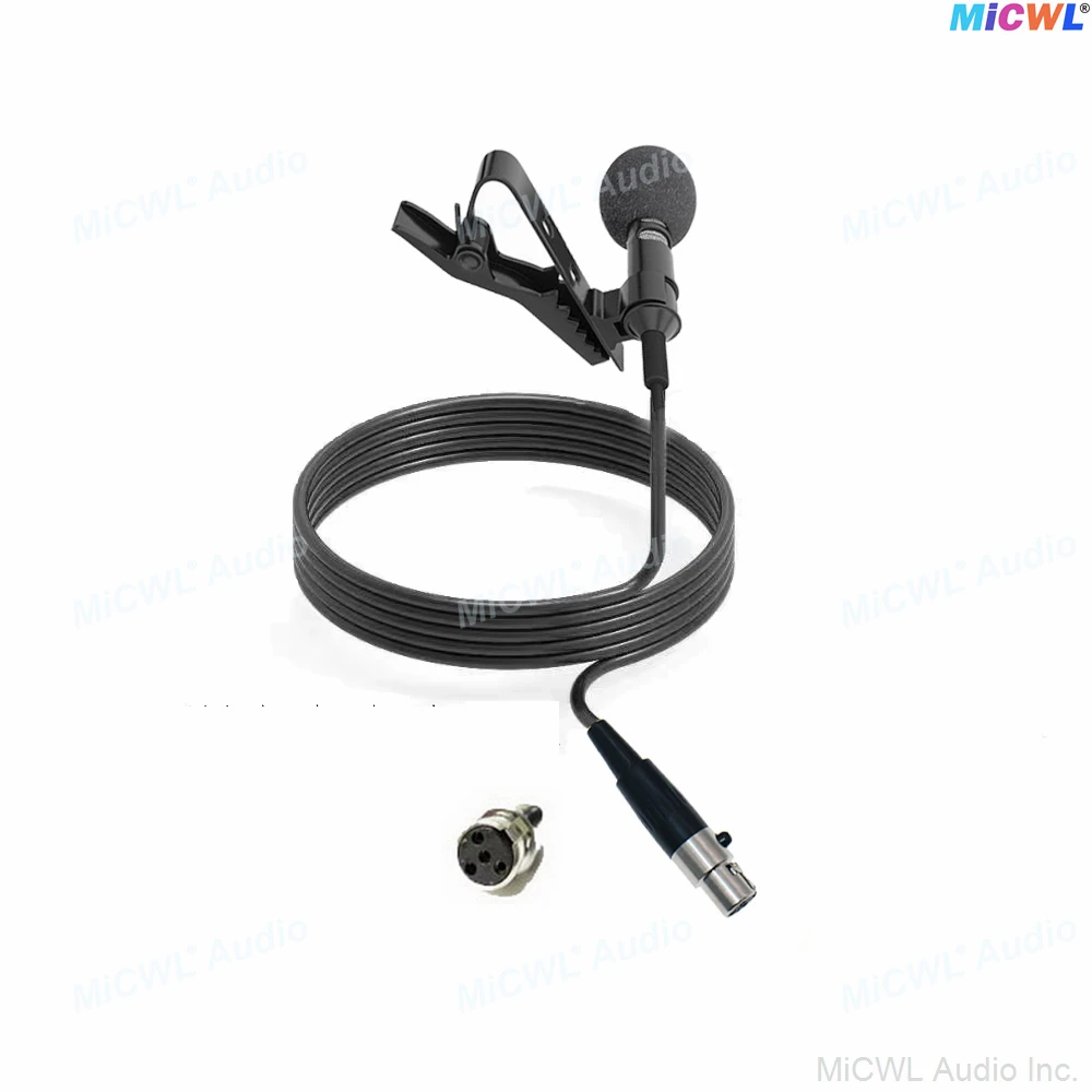 Top TL48 Subminiature Lavalier Condenser Microphone For Shure Sennheiser AKG MiPro Audio-Tichnica Wireless Body Pack Strong Plug