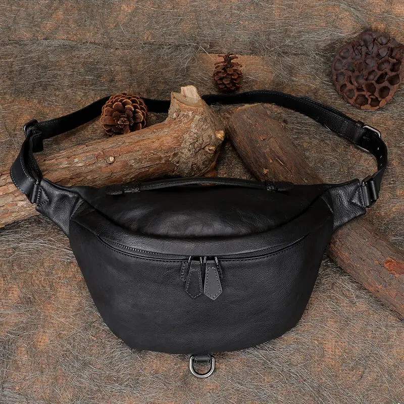 2025 New Retro Genuine Leather Chest Pack Women Belt Bag Cross-body Chest Bag Casual Saddle Bags First Layer Cowhide Soft Ladies