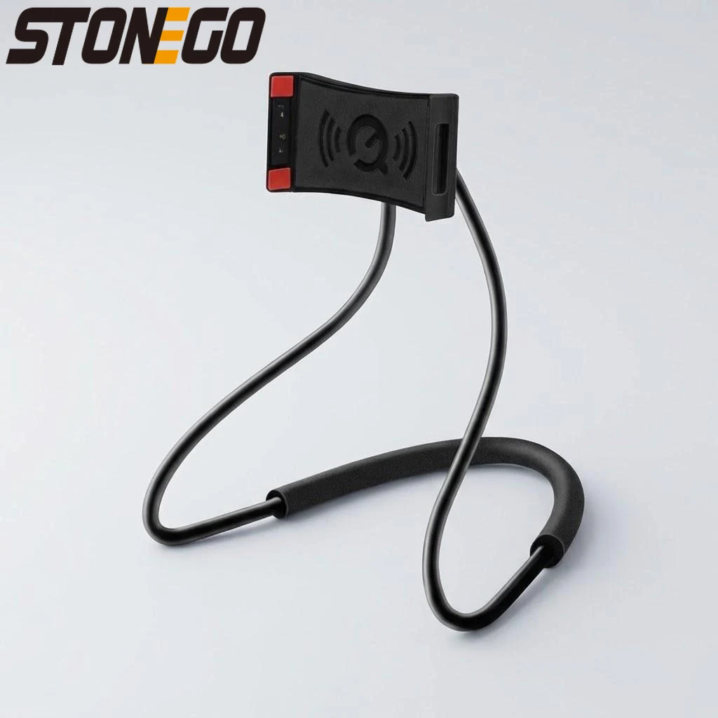 

Adjustable Universal Mobile Phone Holder Extendable Neck Hanging Selfie Stick 360 Degree Rotating Mount Stand for Smartphones