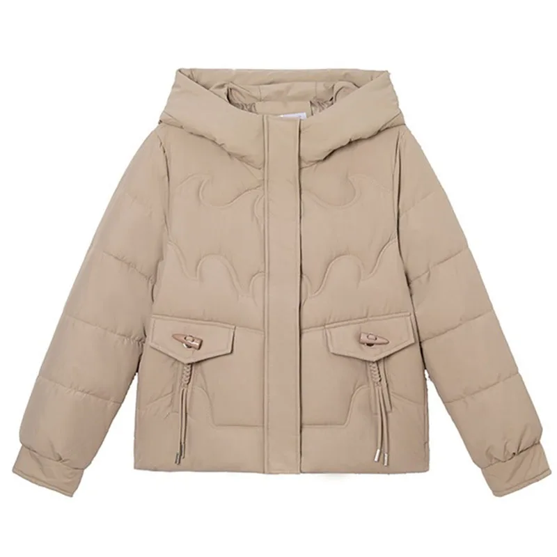 Chaqueta gruesa y cálida de algodón para mujer, abrigo de invierno para mujer, chaquetas acolchadas de algodón Parker, prendas de vestir exteriores