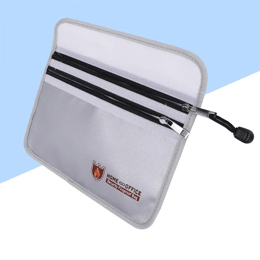 Document Storage Waterproof for Outdoor Documents Bag File Organizer Silver Portfolio Pouch