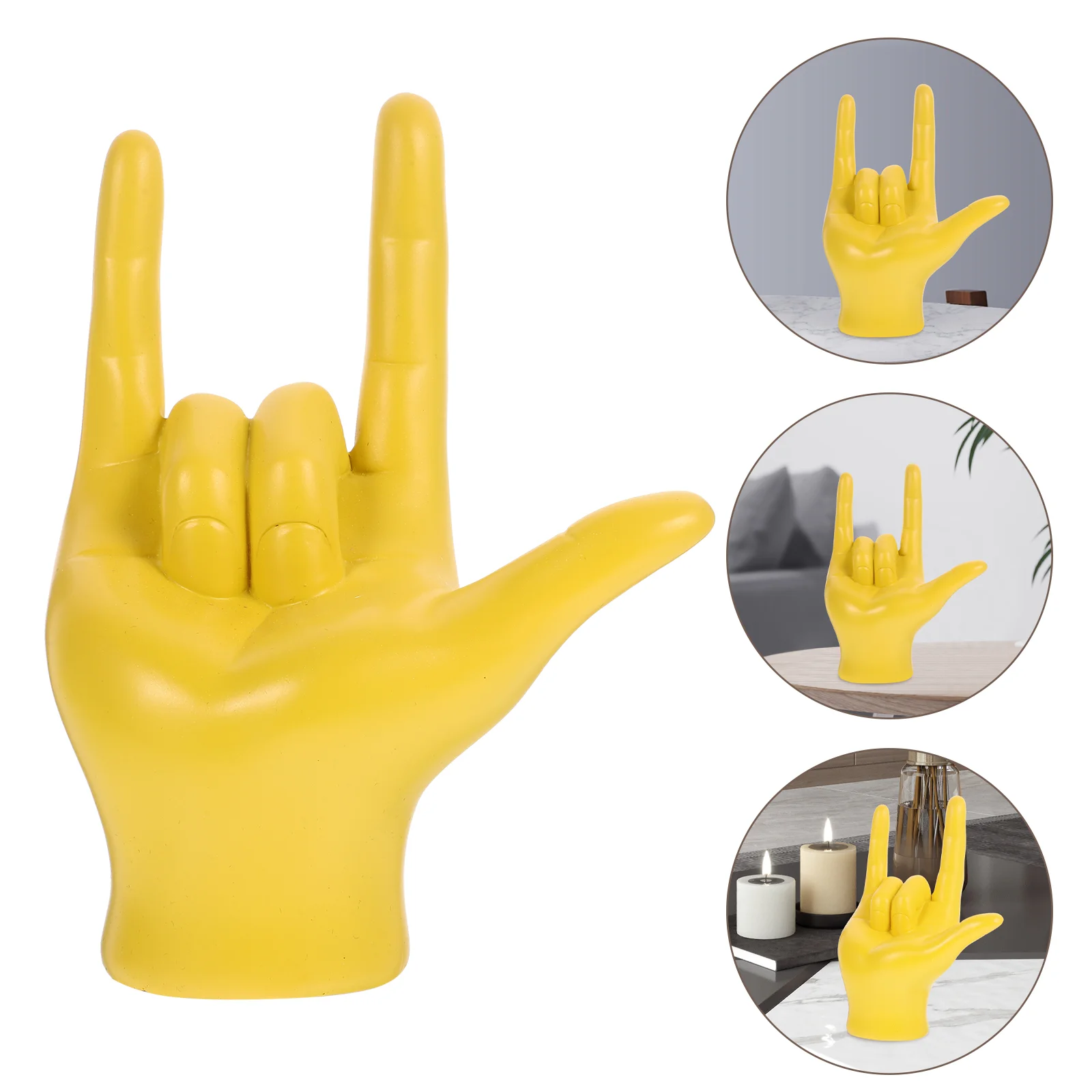 

Gesture Ornaments Modern Style Finger Statue Exquisite Decor Tabletop Decorative Sculpture Resin Hand Craft Desktop Office