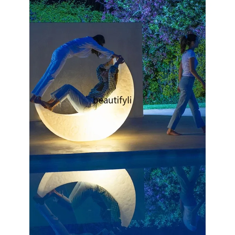 

new zq Outdoor Waterproof Lawn Lamp Villa Lamp Moon-Light Lamp Party Atmosphere Simple Courtyard Crescent Lightss 26
