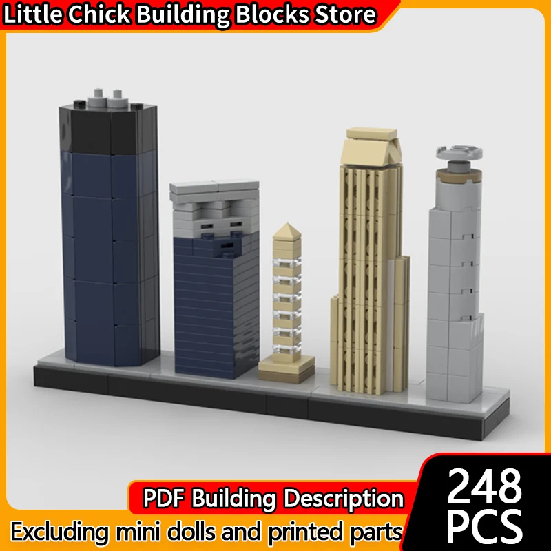 

Street View Model MOC Building Bricks Skyscrapers Of Minneapolis Skyline Modular Technology Children Holiday Gifts Assemble Toys