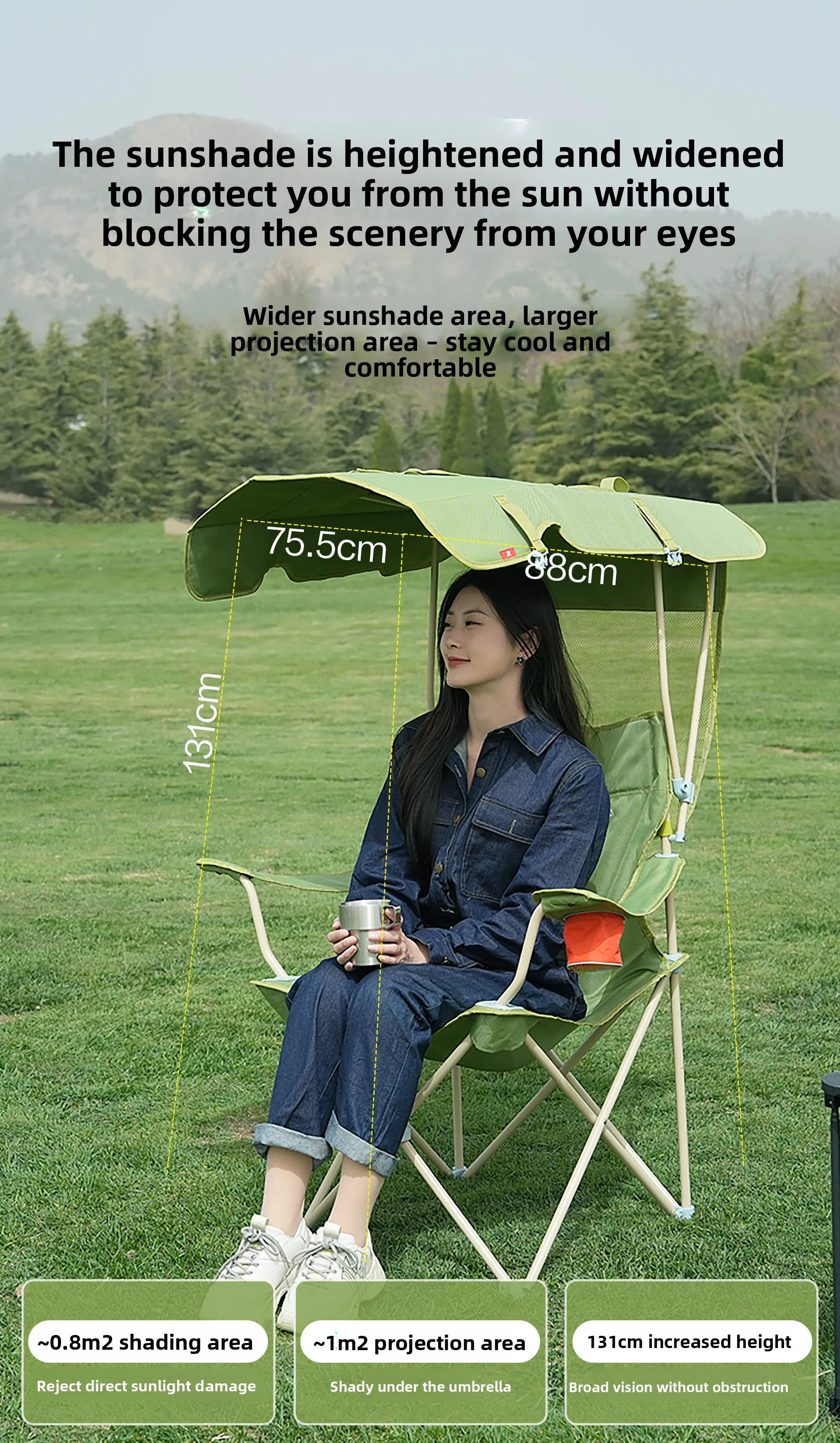 Outdoor Camping Folding Chair With Canopy Portable Backrest Chair Picnic Barbecue Fishing Sketch Leisure Stool