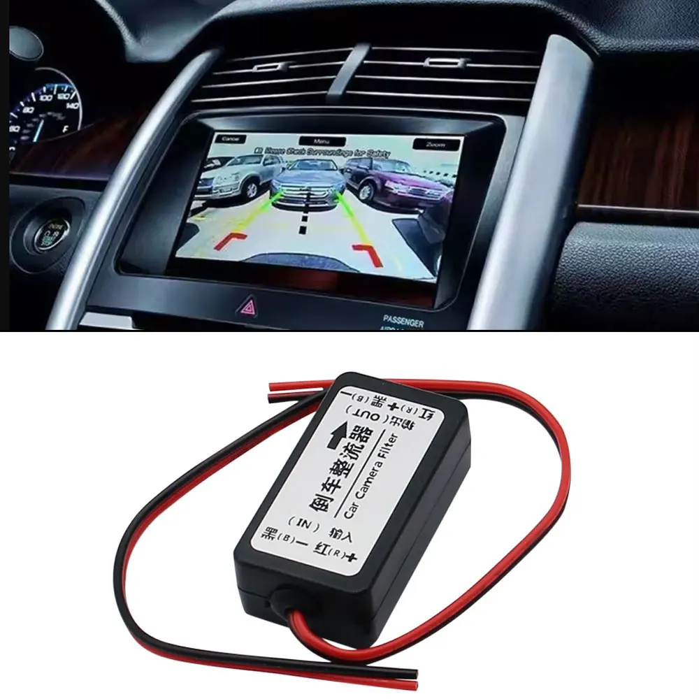 Car Rear View Rectifier 12V DC Power Relay Capacitor Filter Connector for Backup Auto Car Camera Filter