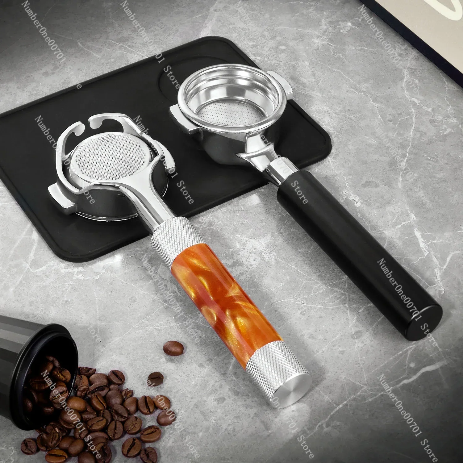 

58Mm stainless steel hollow bottomless handle binaural E61