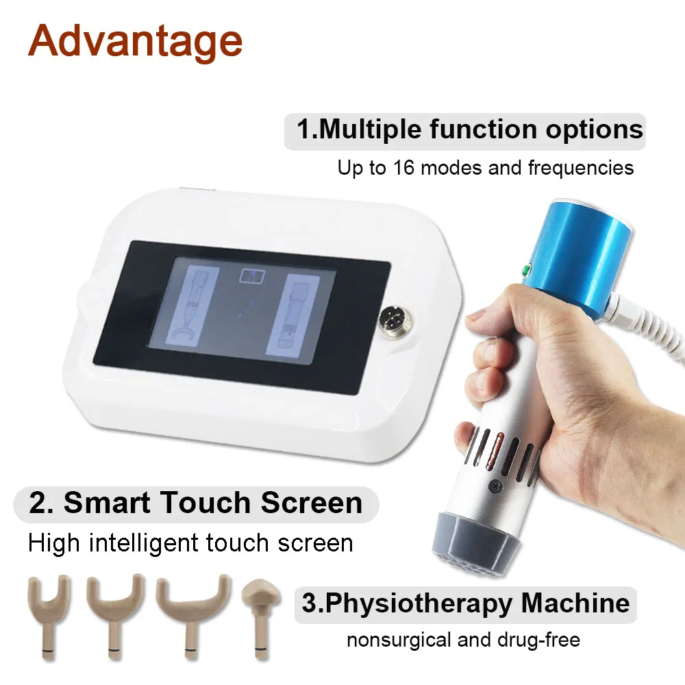 Mesin terapi shock terbaru, mesin terapi Shockwave, perawatan otot ED, pijat, 2In1 elektrik, pistol koreksi Chiropractic elektrik 1800N, pereda nyeri
