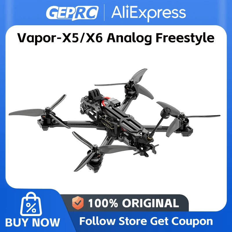 GEPRC Vapor-X6 X5 Analog FPV SPEEDX2 2407E 1750KV Motor 60A 4IN1 ESC High-performance Grace RC Quadcopter Freestyle Drone